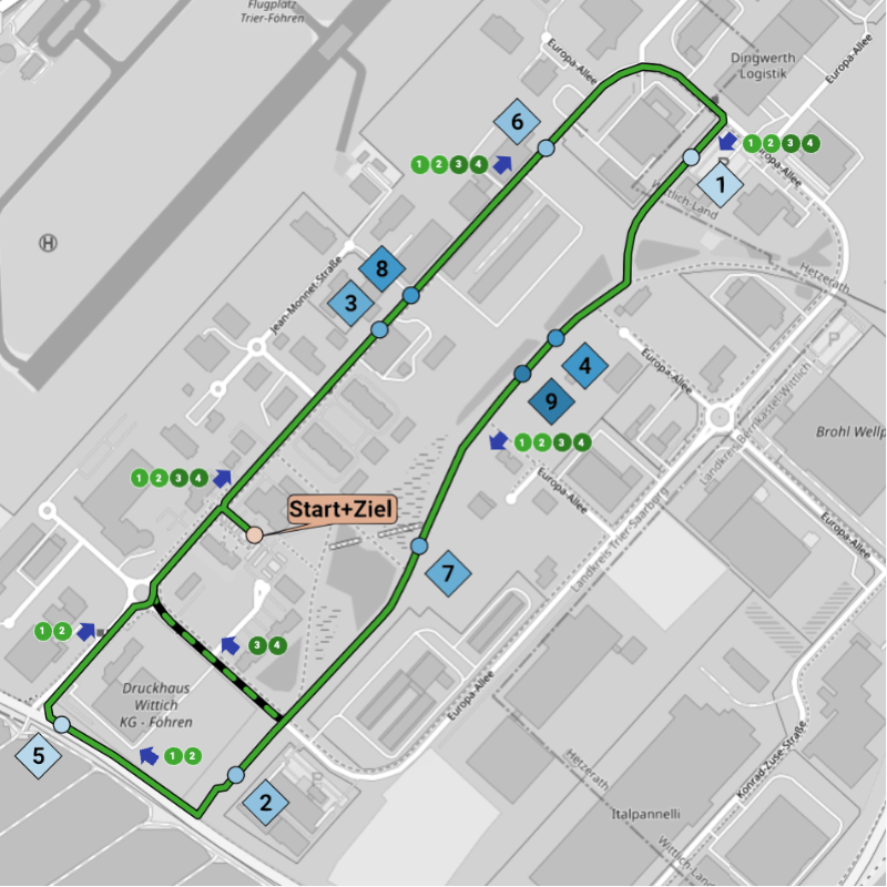 plan du parcours 10 km